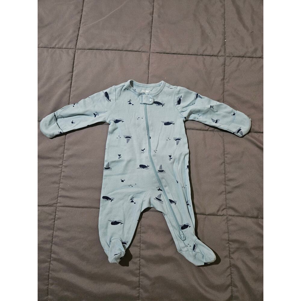Carter’s Just One You Baby Sleeper Footed Pajamas Whale Print